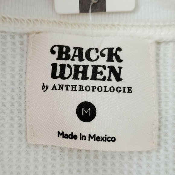 Back When by Anthropologie Sweater Medium Ivory Grateful Graphic Long Sleeve NWT - Picture 6 of 11
